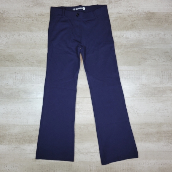 Betabrand Dress Yoga Pants Bootcut Classic Navy Medium PETITE - Picture 4 of 6
